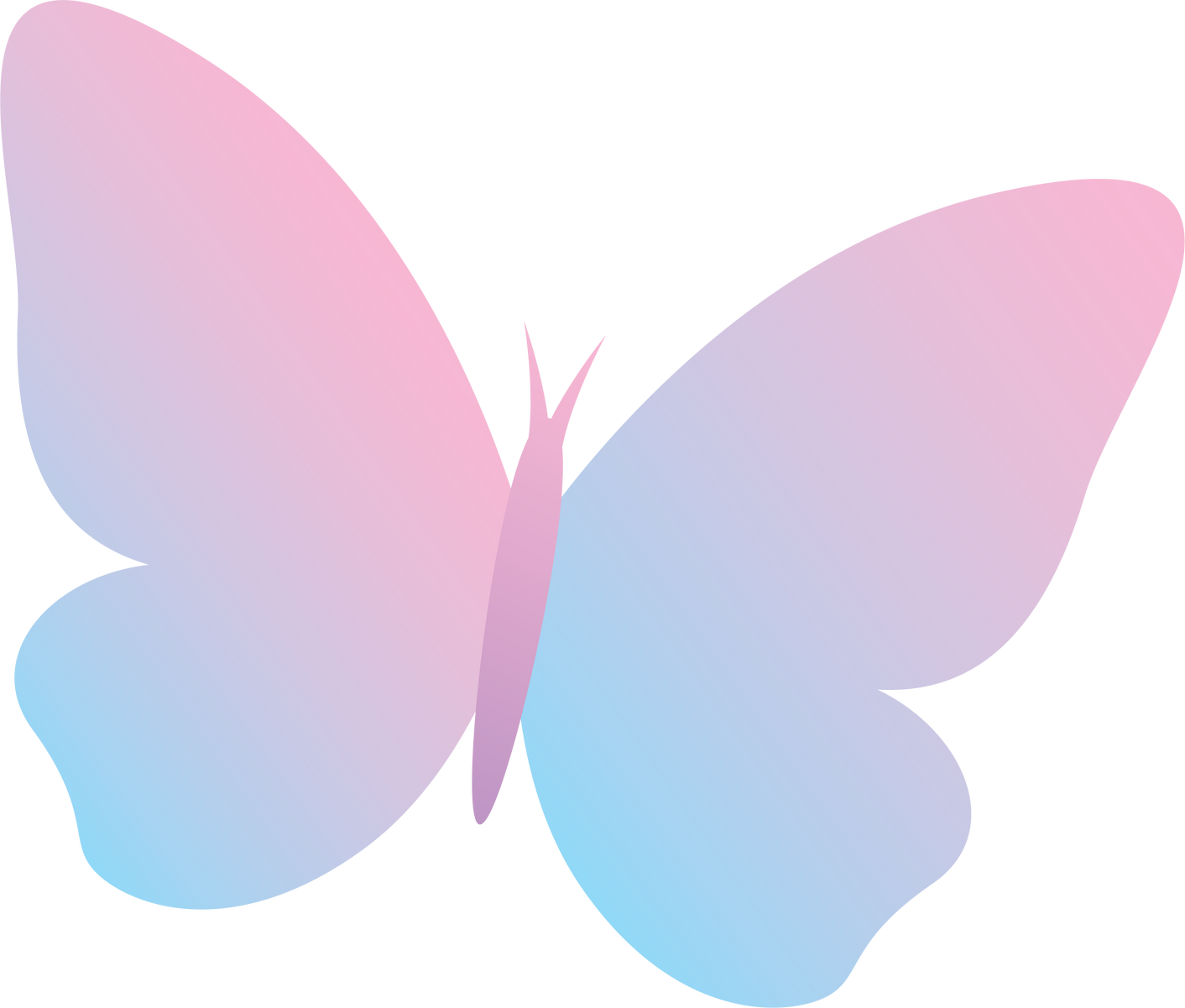 sweet pastel gradient color butterfly